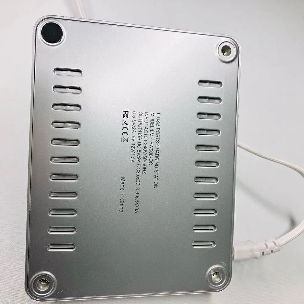 Metal Usb Charging Station Fast Multi-Usb Multi-function Silver, Cosoos - Picture 6 of 9